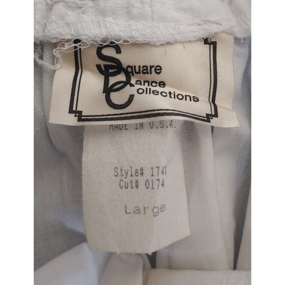 Vintage Ladies Square Dance Collections White Square Dance Rockabilly Skirt Lg - Picture 4 of 6